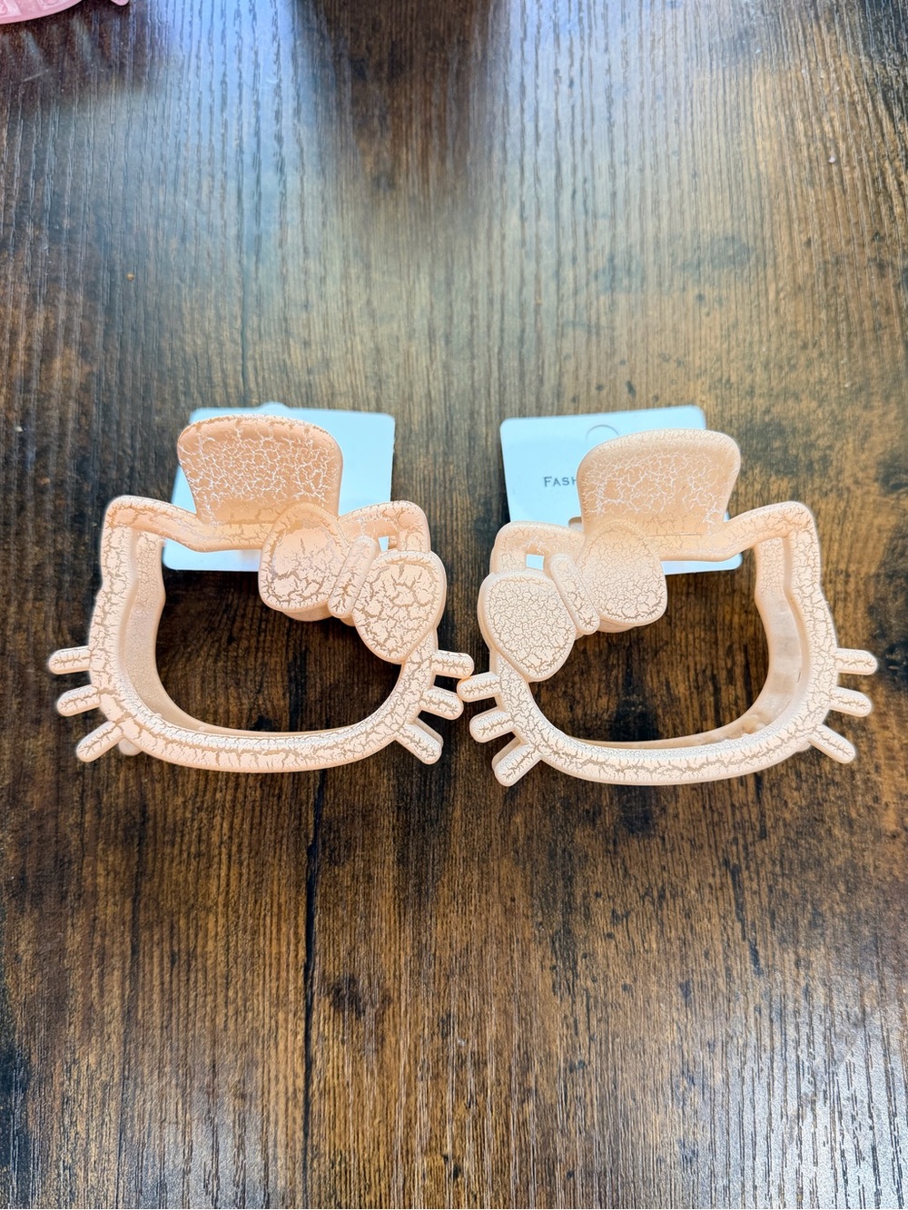 Hello Kitty Peach Bow Kids Hair Clips - Set of 2